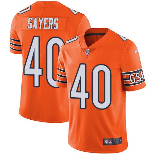 Men Chicago Bears #40 Gale Sayers Nike Orange Limited Player NFL Jersey->chicago bears->NFL Jersey